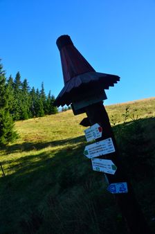 Vyšné Šiprúnske sedlo 1385m, rázcestník