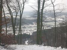 Výhľad na obec Trenčianska Teplá