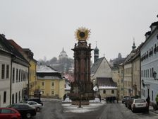 Výhľad na Morový sĺp a Námestie sv. trojice