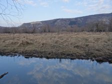 Marchauen Markthof, view to Sandberg & Waitov lom (Weitov lom), with permission of © Gudula Haug