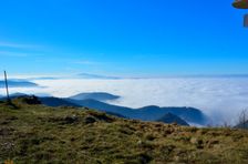 Drienok 1268m, vrcholová tyč & Turiecké more