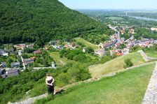 Hainburg, Schloßberg, view to Hainburg & Hundsheimer Berg