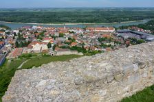 Hainburg, Schloßberg, view to Hainburg & NP Donauauen