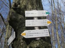 Turistický smerovník Pri obrázku
