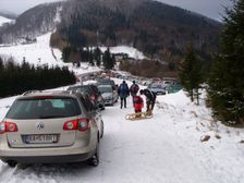 Fačkovské sedlo v zime - parking