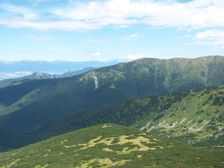 Severný hrebeň Chabenca smerom na Bôr, Sinú a Vysoké Tatry