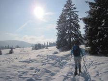Zimna krajinka po ceste na Lupciansku Maguru