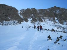 V ladovom zlabe pri vystupe na Svistovku