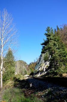 Železničná trať č.170, odsrelený svah