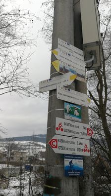 Cyklorázcestník, turistický rázcestník