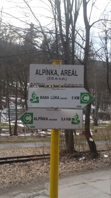 Alpínka, Areál