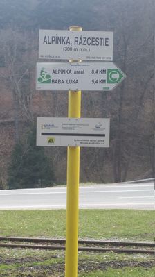 Alpínka, rázcestie