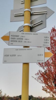 Vyšný Klátov, rázcestie